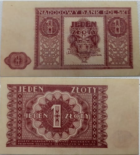 Banknot 1 złoty 1946
