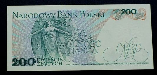 200 zł Jarosław DĄBROWSKI 1988 UNC