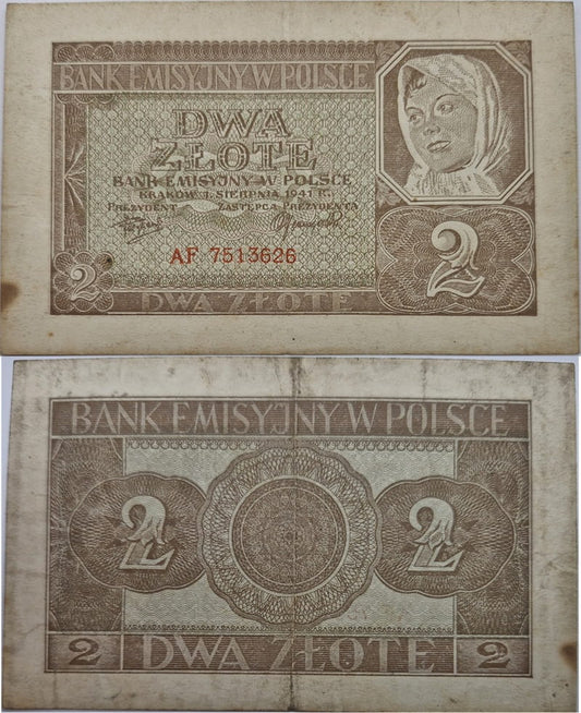 Banknot 2 złote 1941
