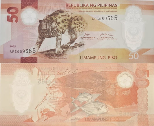 Filipiny banknot 50 pesos 2025 UNC