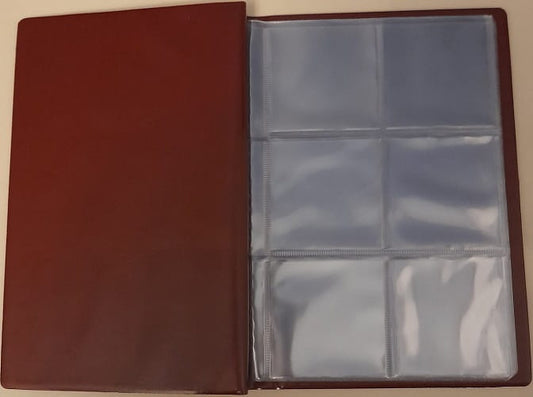 Klaser na holdery 60 okienek 54x54  mm bordowy