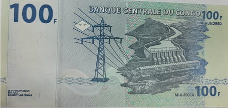Kongo banknot  100 franków 2022 UNC