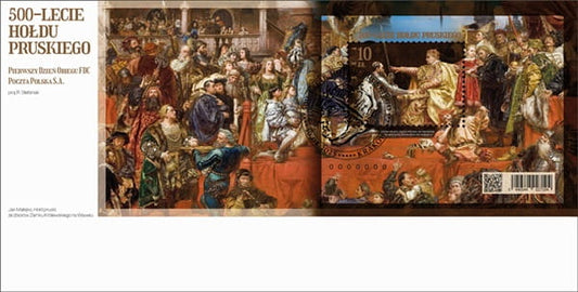 Koperta FDC 500-lecie hołdu pruskiego 2025