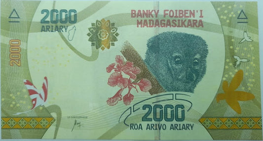 Madagaskar banknot 2000 Ariary  2017 r. UNC