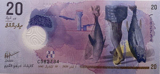 Malediwy banknot 20 rufiyaa 2020