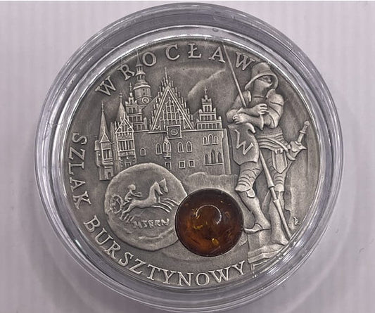 Moneta 1 dolar Szlak bursztynowy Wrocław 2009