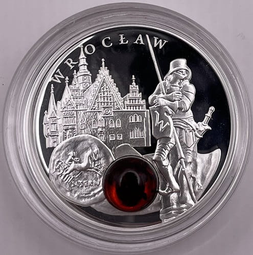 Moneta 1 dolar Szlak bursztynowy Wrocław 2012 r.