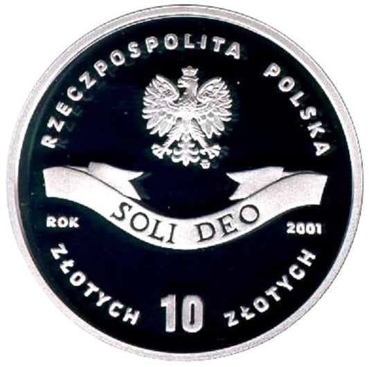 Moneta 10 zł 100. rocz. ur. ks. kard. Stefana Wyszyńskiego 2001 r.