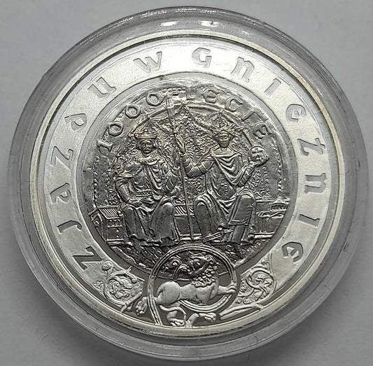 Moneta 10 zł 1000-lecie zjazdu w Gnieźnie 2000