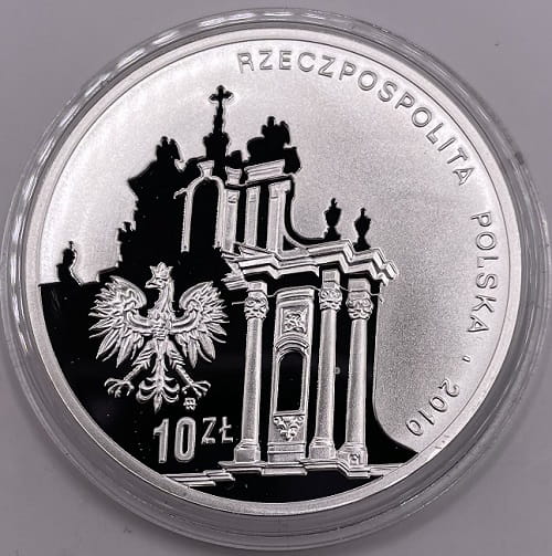 Moneta 10 zł 95. rocz. urodzin ks. Jana Twardowskiego 2010 r.