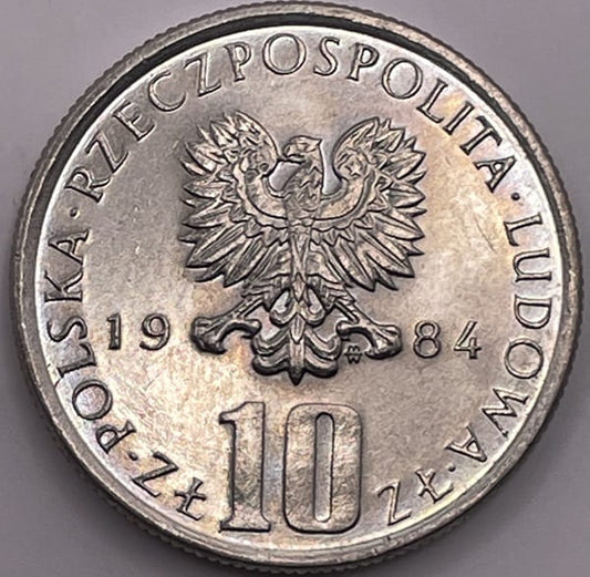 Moneta 10 zł Bolesław Prus 1984