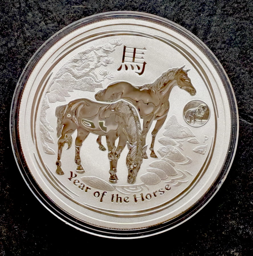 Australia 1 dolar Rok Konia LUNAR (1 OZ Ag) - 2014 r.
