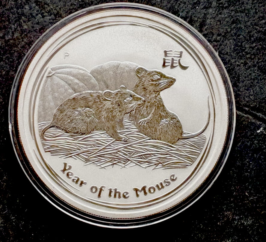 Australia 1 dolar Rok Myszy LUNAR (1 OZ Ag) - 2008 r.